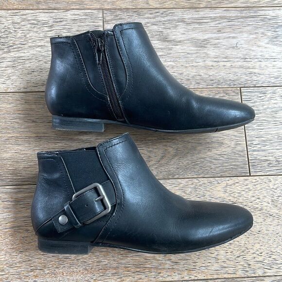 Nine West Shoes - Nine West Women's Black Leather Ankle Booties 6.5